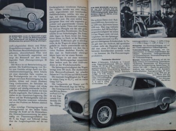 "Hobby - Das Magazin der Technik" 1954 Fiat V8 Technical-Magazine (6578)